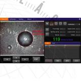 Bullseye CCD kamerarendszer Brinell keménységmérési lenyomatértékeléshez